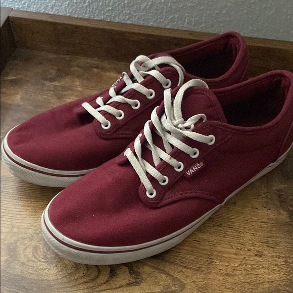 Vans Deep Red Canvas Shoes - Picture 1 of 4